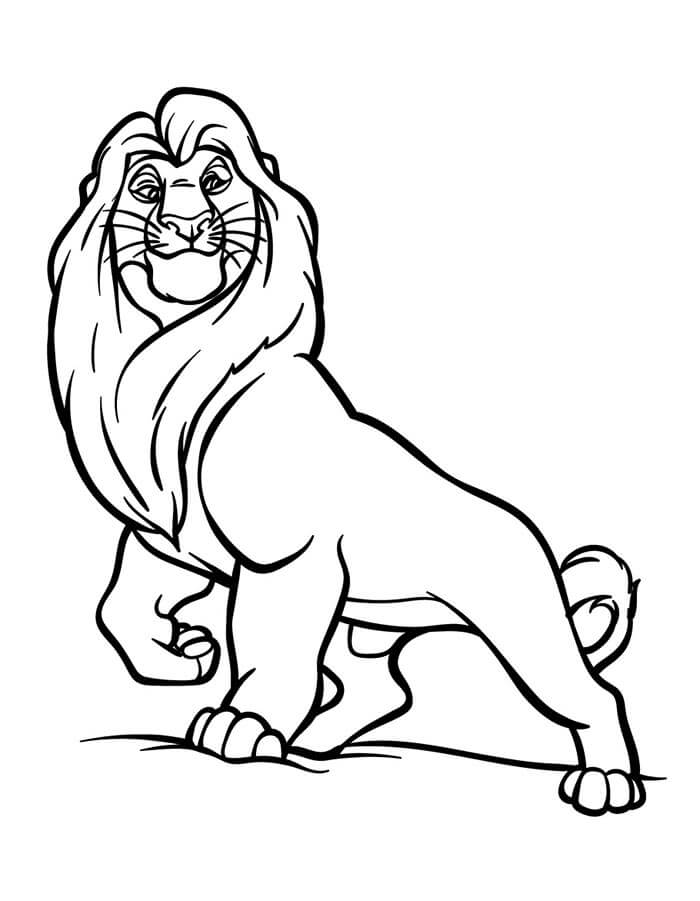 Il Re Leone per Bambini di 2 Anni da colorare