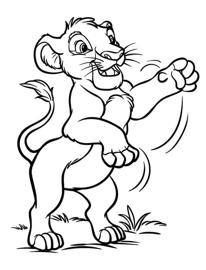 Il Re Leone per Bambini di 3 Anni da colorare