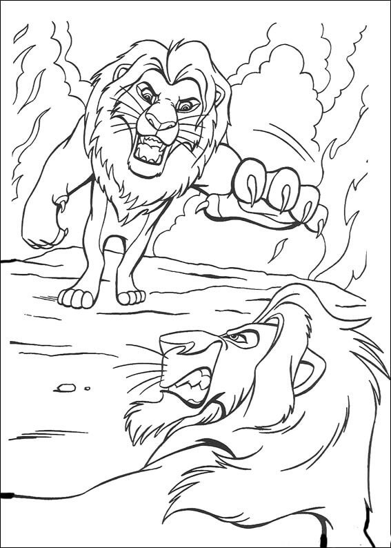 Il Re Leone per Stampare da colorare