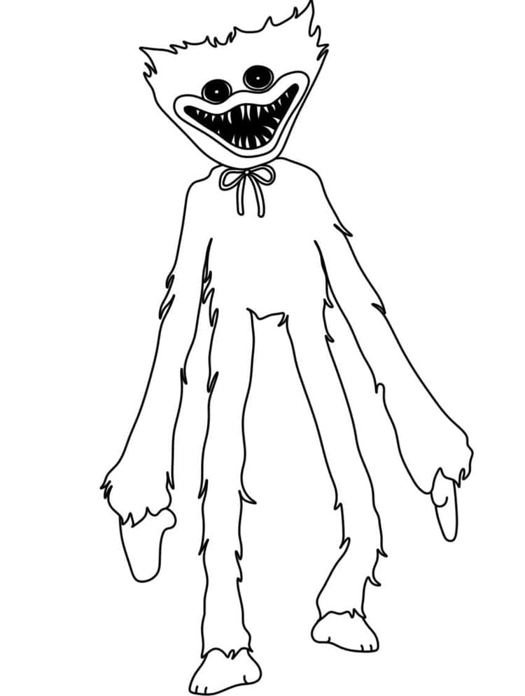 Il mostro Huggy Wuggy da colorare