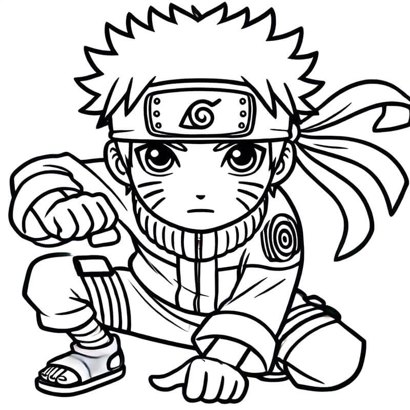 Il piccolo Naruto da colorare