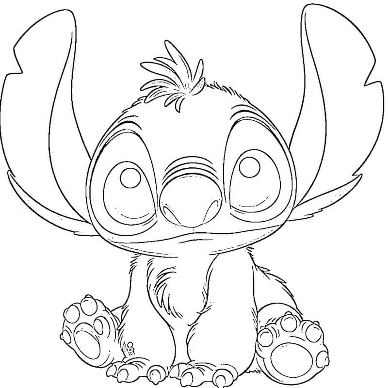 Il simpatico Stitch da colorare
