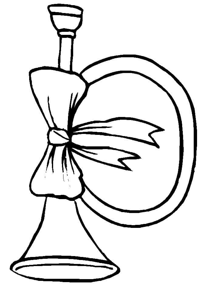 Illustrazione Tromba da colorare