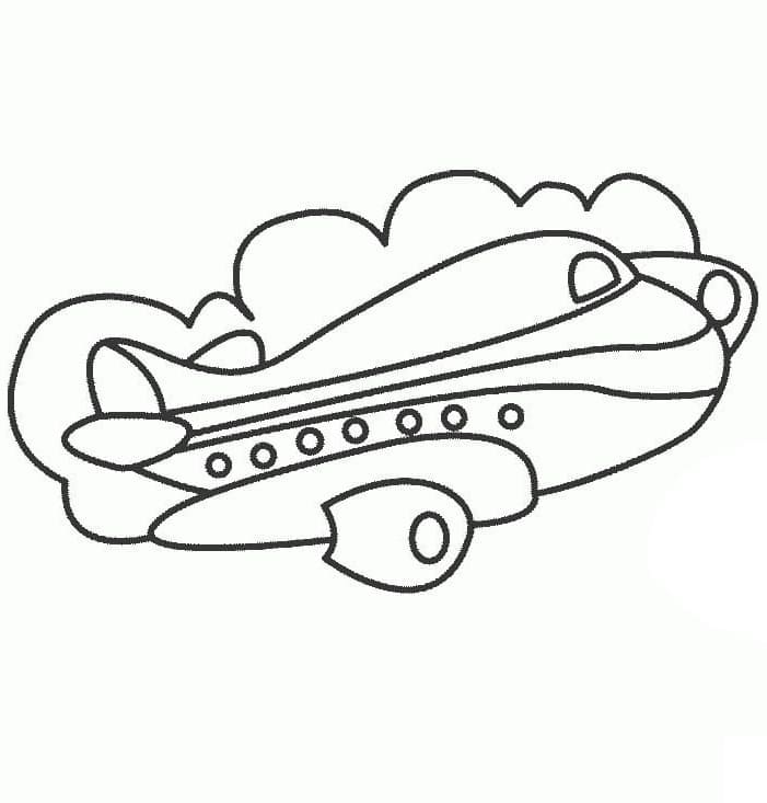 Immagine Aereo da colorare