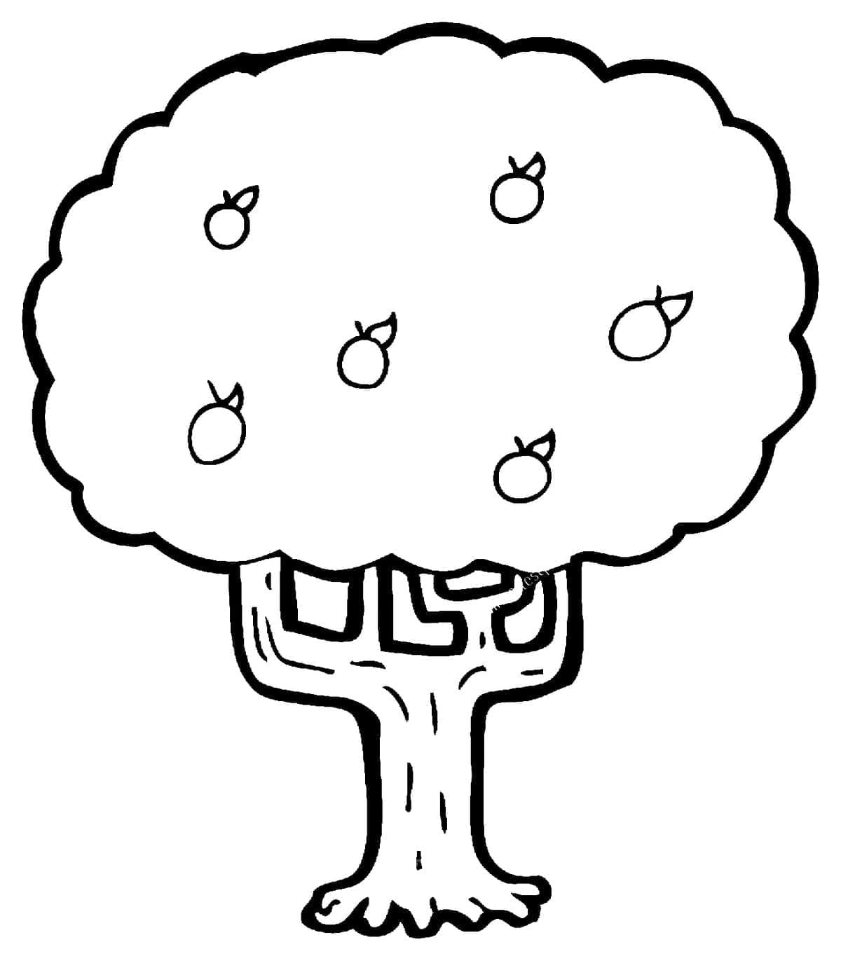 Immagine Albero Stampabile da colorare