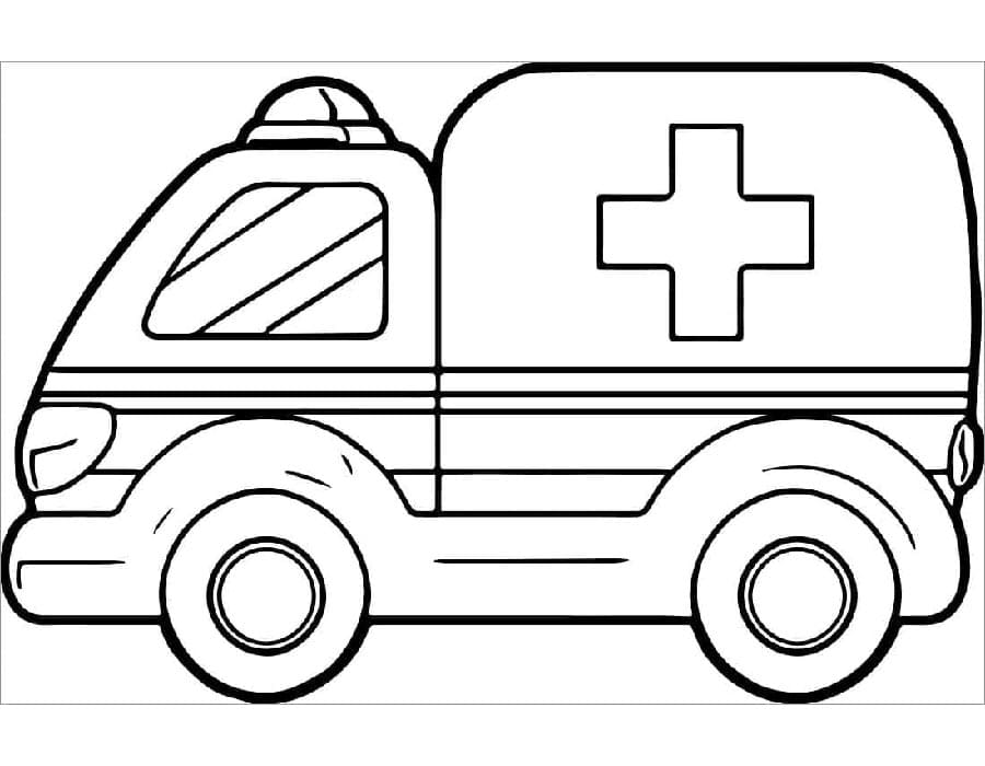 Immagine Ambulanza Gratuita da colorare