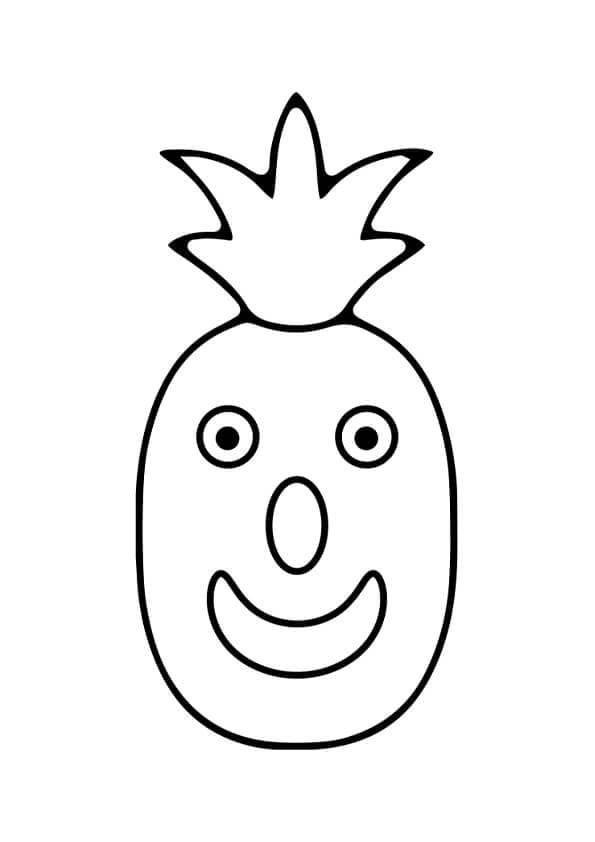 Immagine Ananas Gratuita da colorare