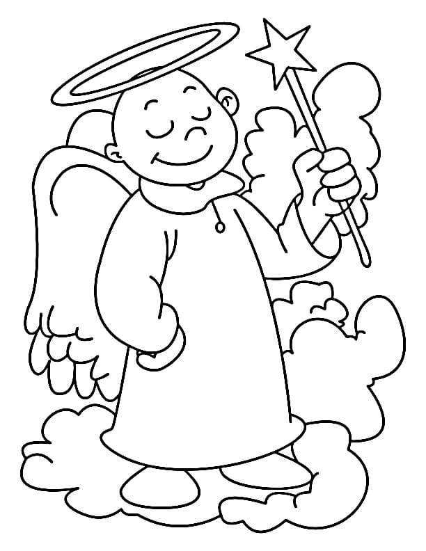 Immagine Angelo Gratuita da colorare