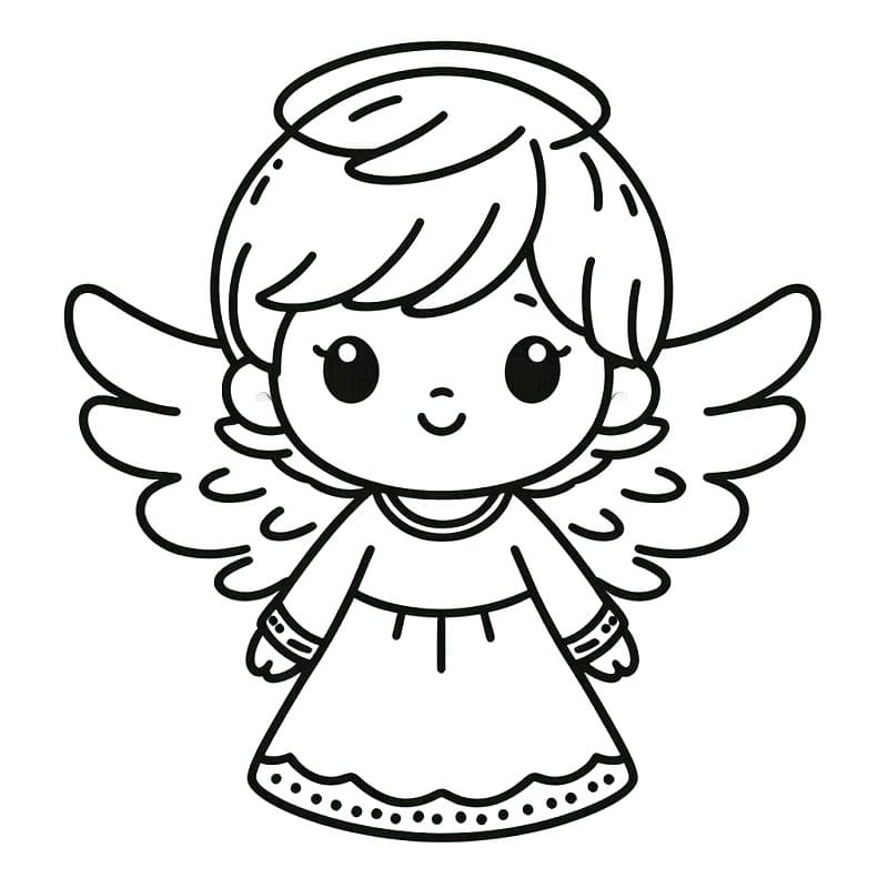 Immagine Angelo da colorare