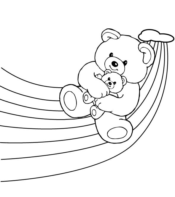 Immagine Arcobaleno Gratuita da colorare