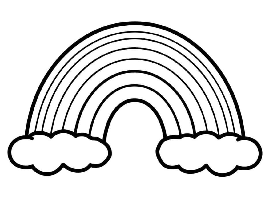 Immagine Arcobaleno Stampabile da colorare