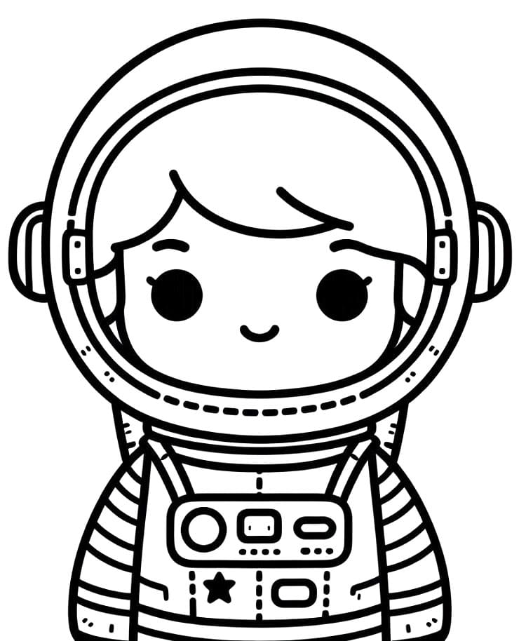 Immagine Astronauta Gratuita da colorare