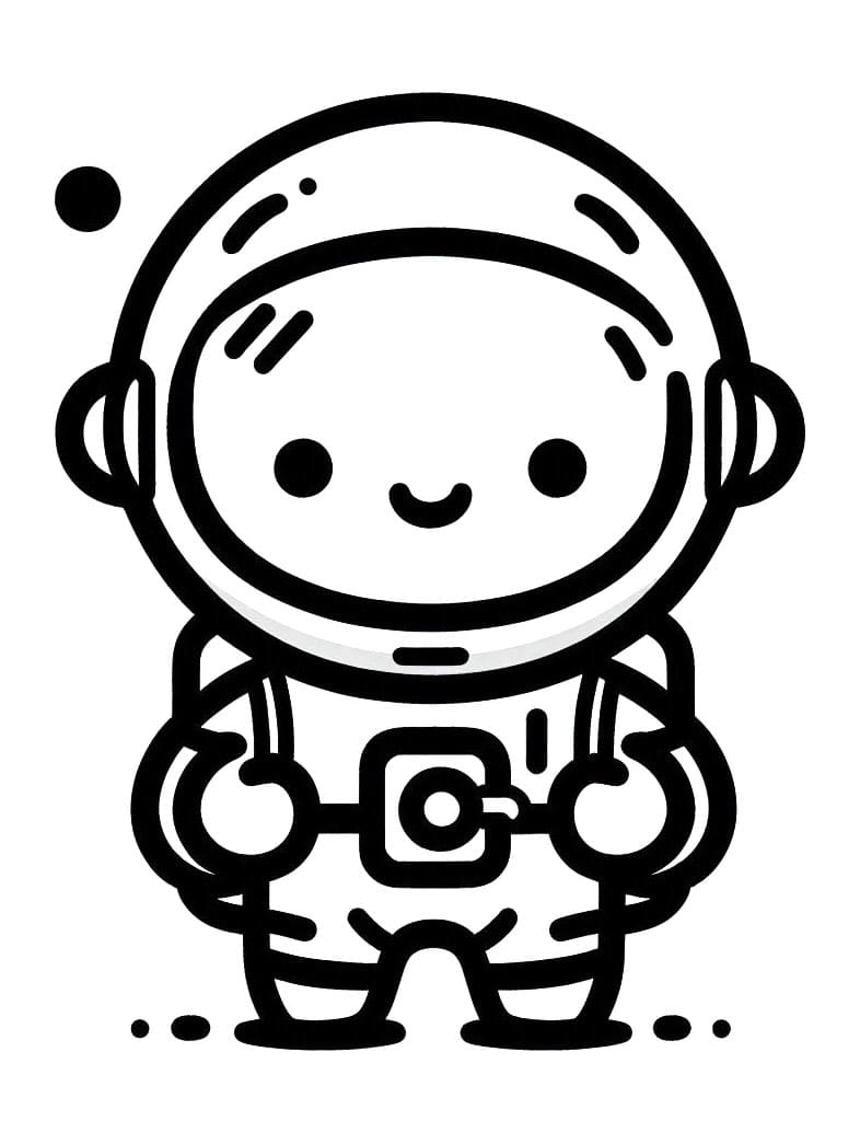 Immagine Astronauta Stampabile da colorare