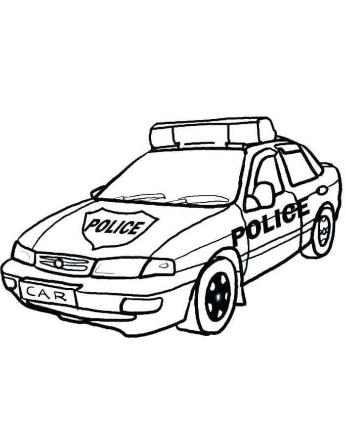 Immagine Auto Della Polizia Gratuita da colorare