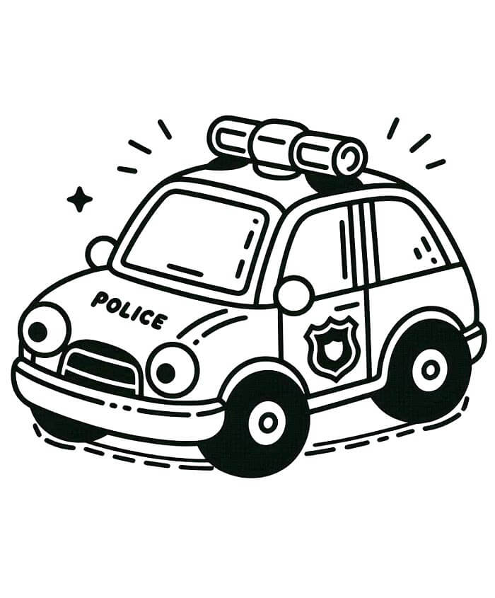 Auto Della Polizia da colorare
