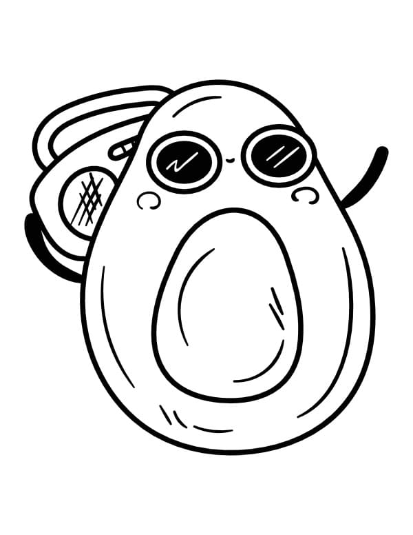 Immagine Avocado Gratuita da colorare