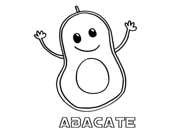 Immagine Avocado Stampabile da colorare