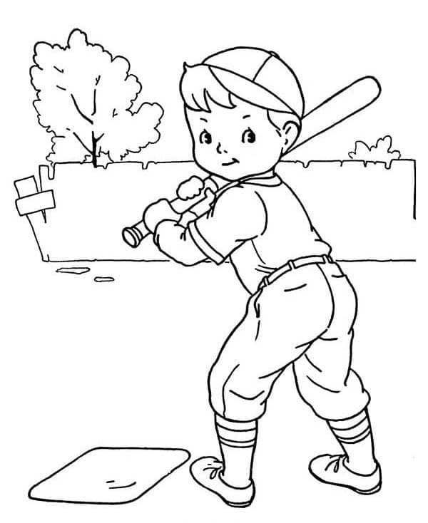 Immagine Baseball Stampabile da colorare