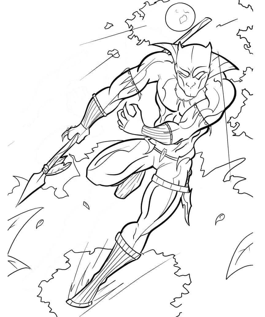 Immagine Black Panther Gratuita da colorare