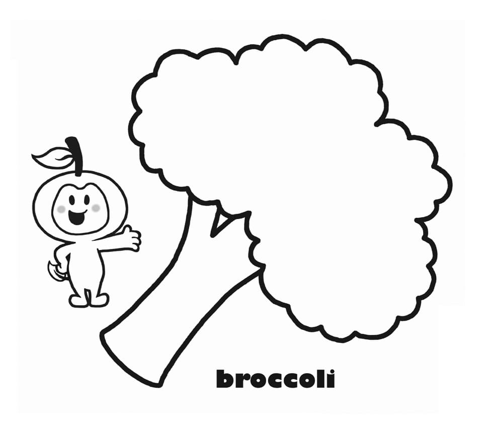 Immagine Broccolo Gratuita da colorare