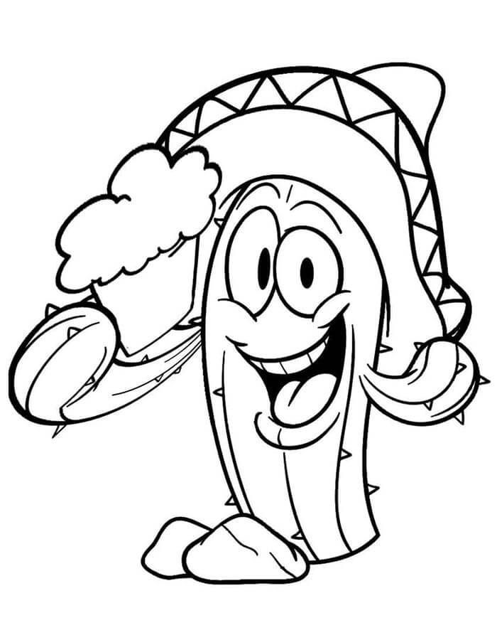 Immagine Cactus Stampabile da colorare