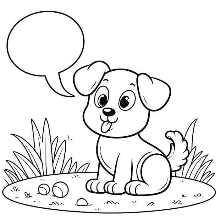 Immagine Cane Stampabile da colorare