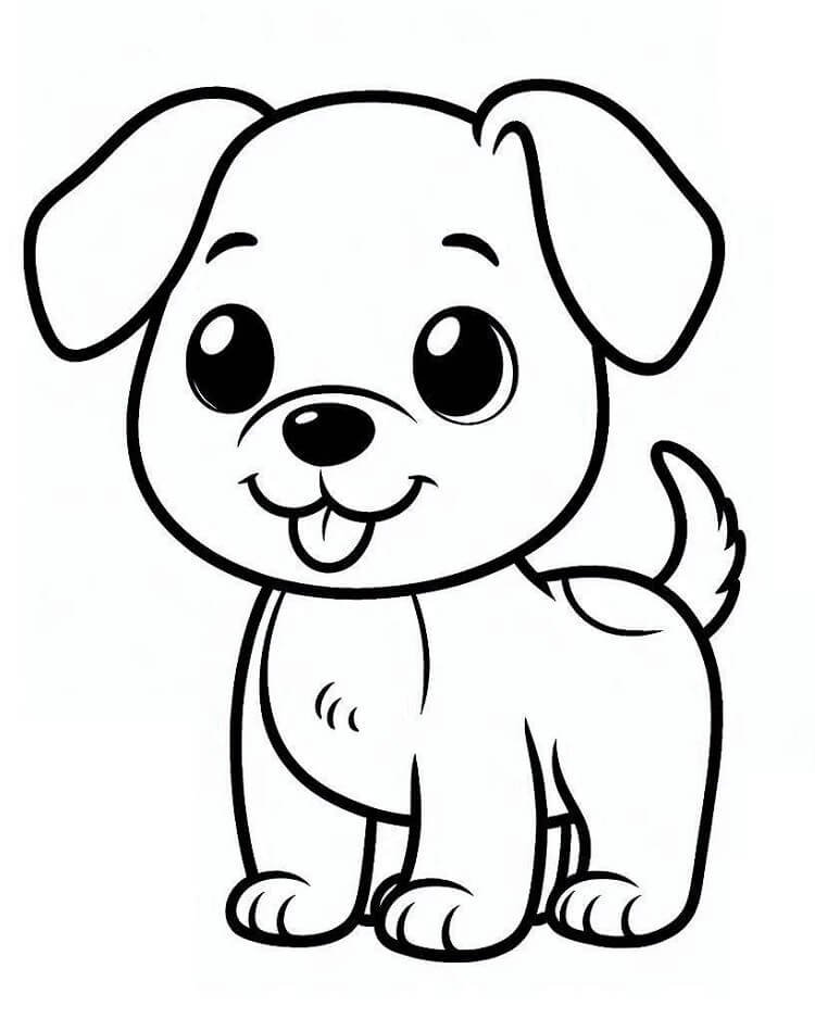 Immagine Cane da colorare