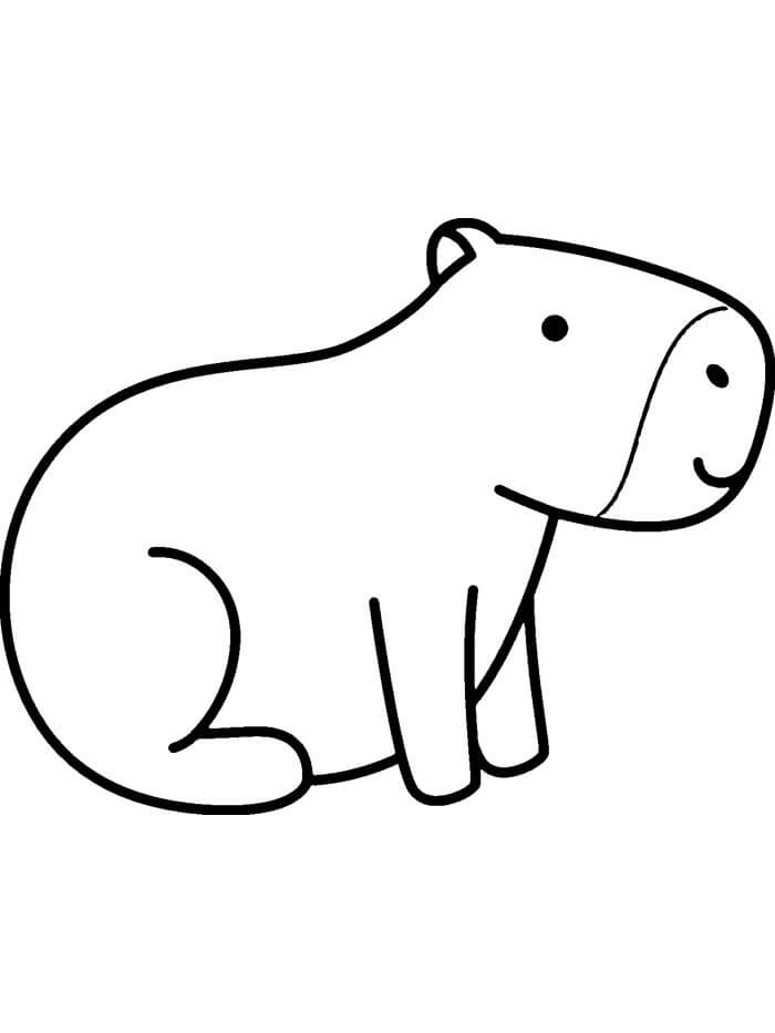 Immagine Capibara Stampabile da colorare