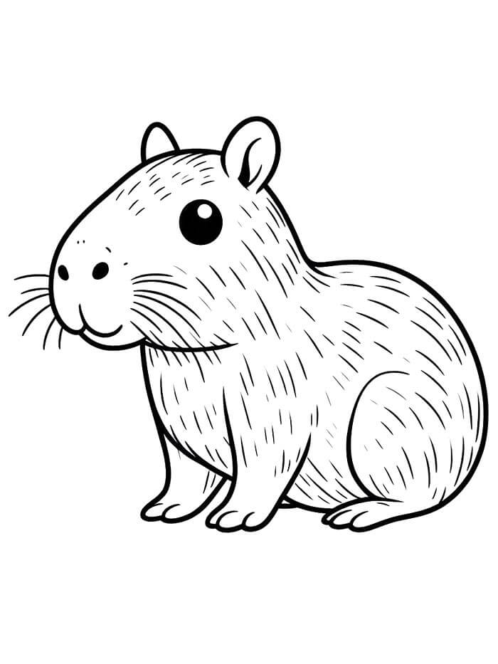 Immagine Capibara da colorare
