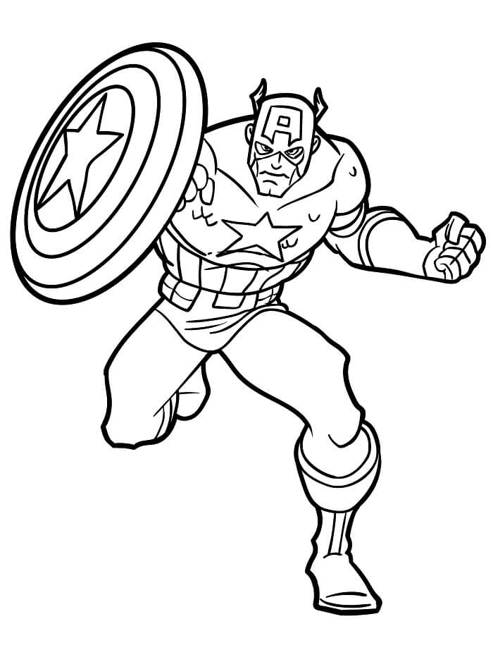 Immagine Capitan America Gratuita da colorare