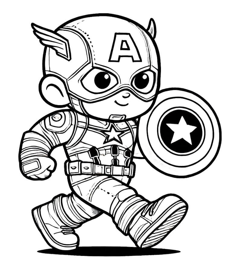 Immagine Capitan America Stampabile da colorare
