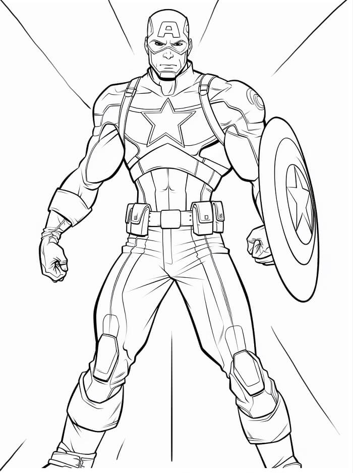 Immagine Capitan America da colorare