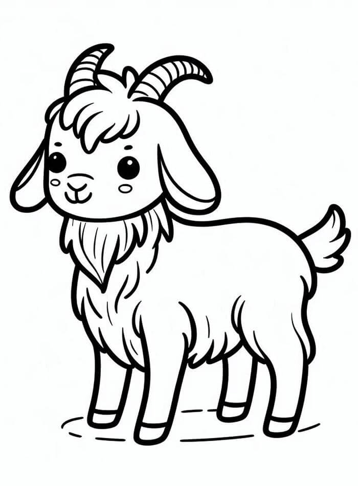 Immagine Capra Gratuita da colorare