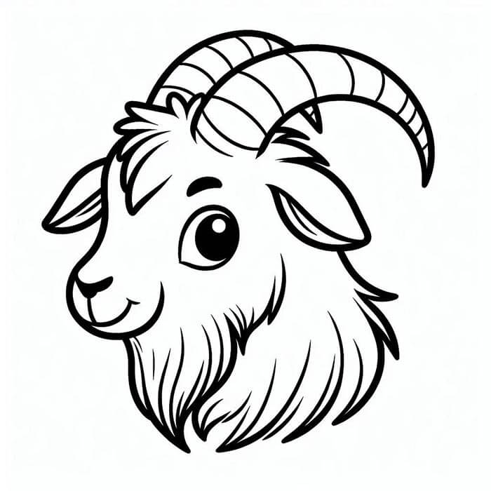 Immagine Capra Stampabile da colorare