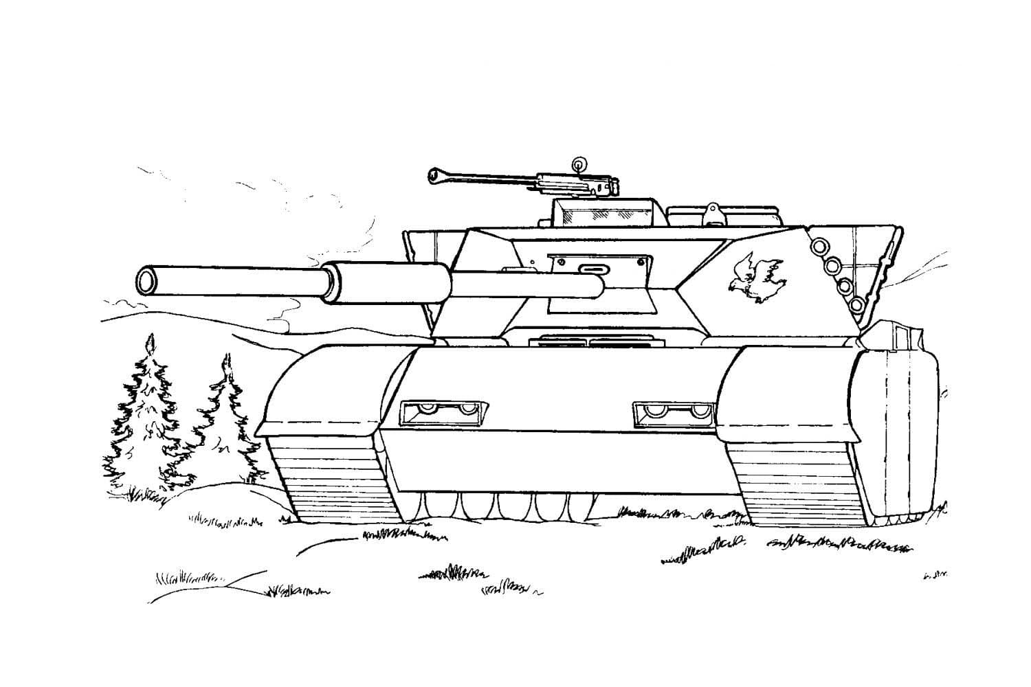Immagine Carro Armato Stampabile da colorare