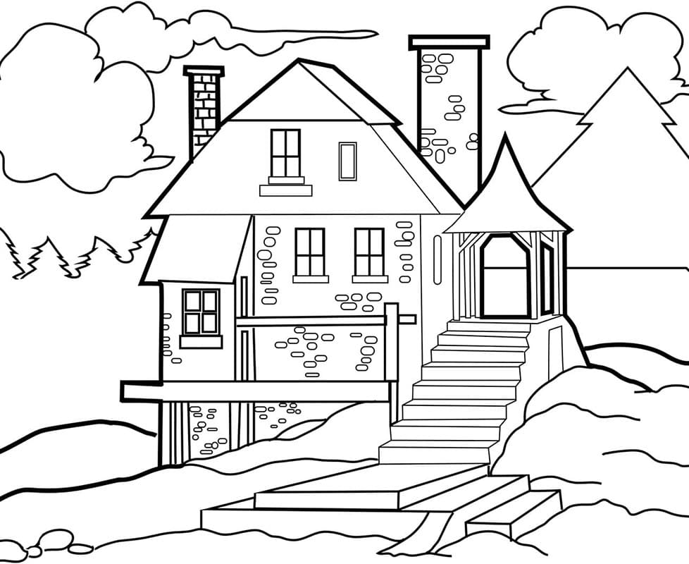 Immagine Casa Gratuita da colorare