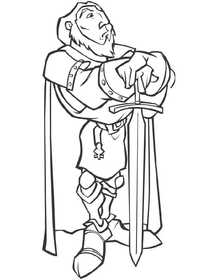 Immagine Cavaliere Stampabile da colorare