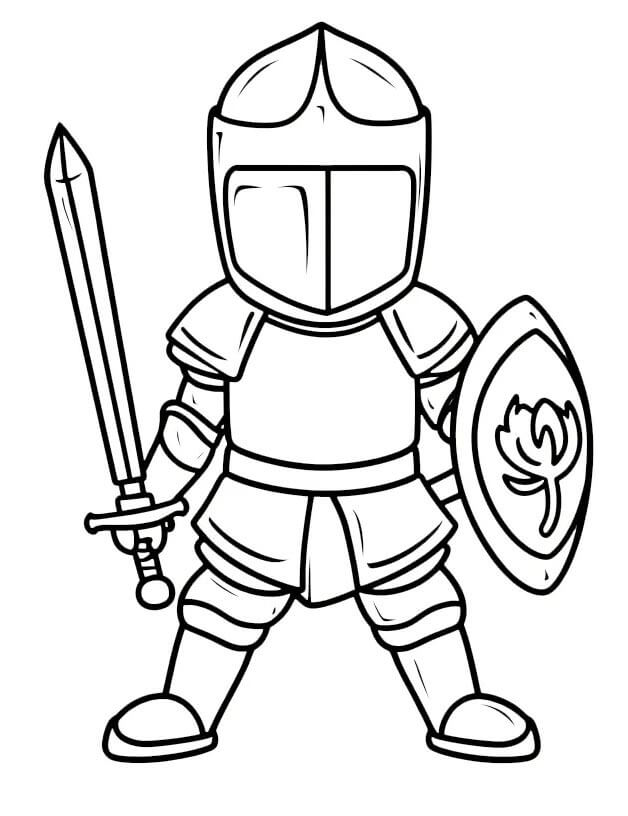Immagine Cavaliere da colorare