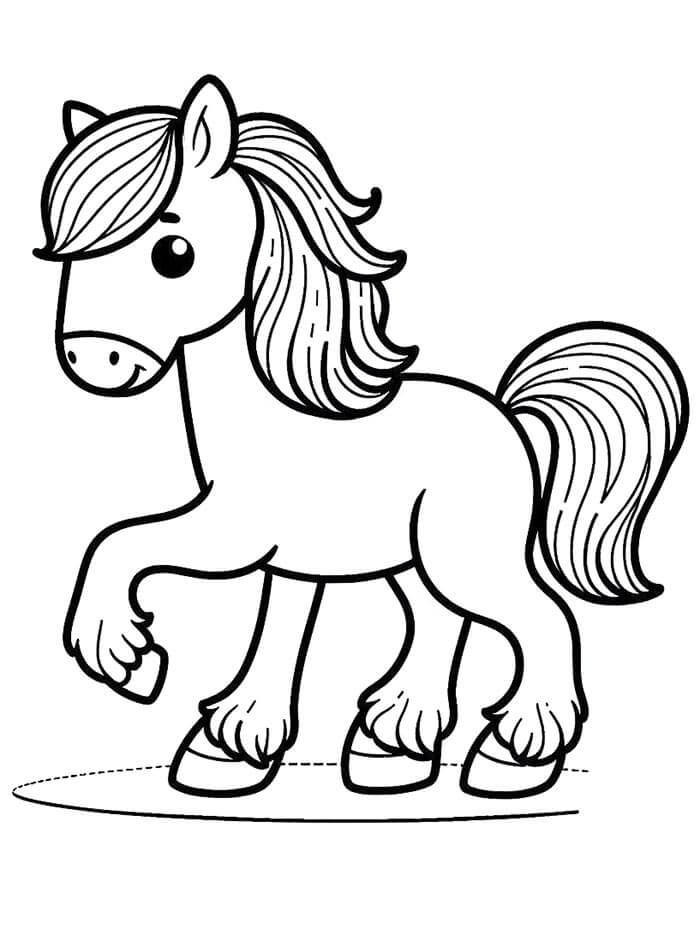 Immagine Cavallo Stampabile da colorare