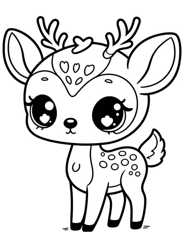 Immagine Cervo Gratuita da colorare