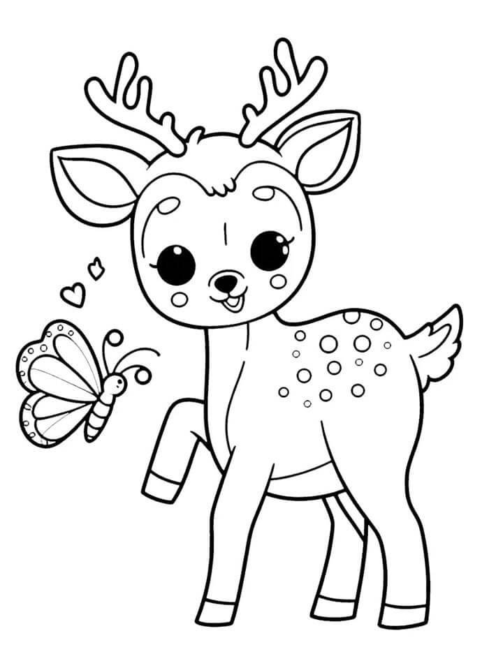 Immagine Cervo Stampabile da colorare