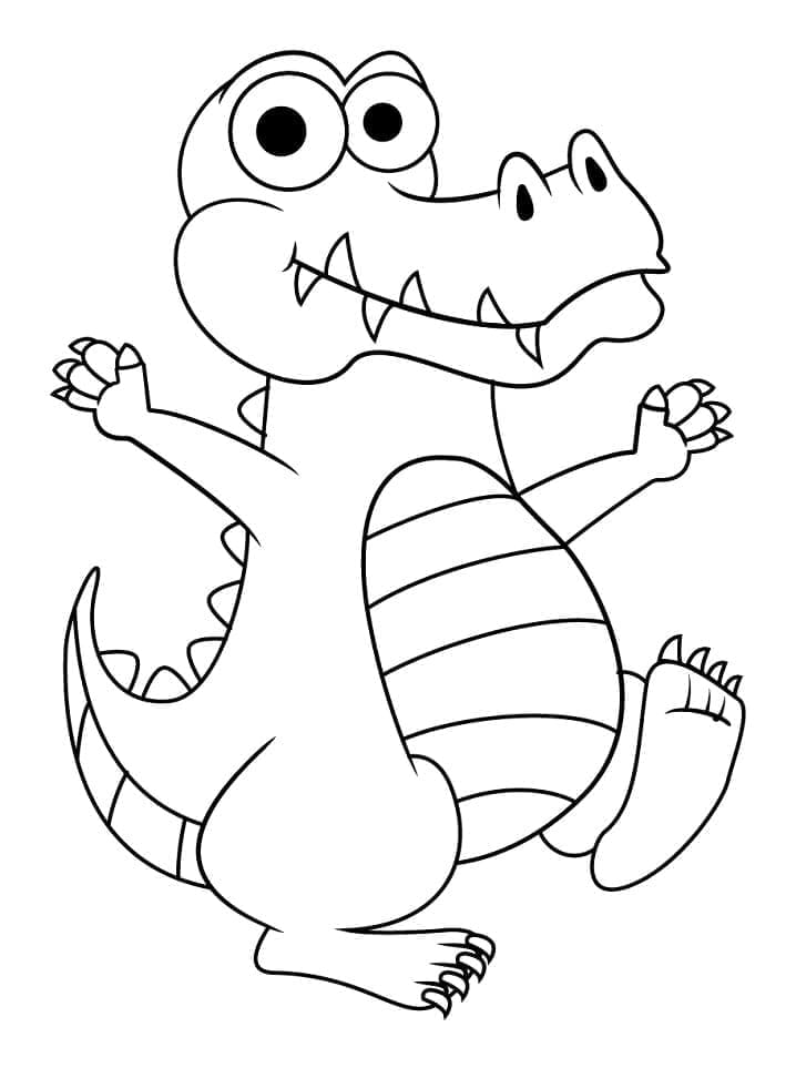 Immagine Coccodrillo Stampabile da colorare