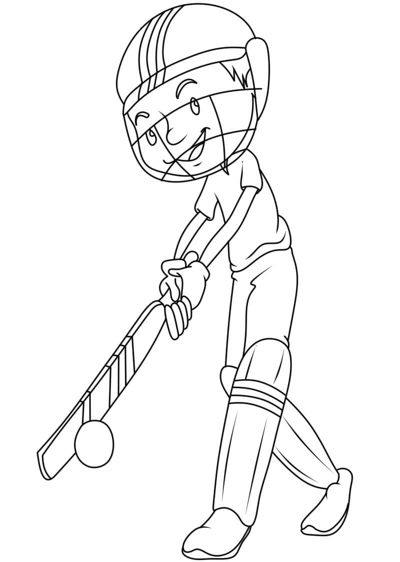 Immagine Cricket Stampabile da colorare