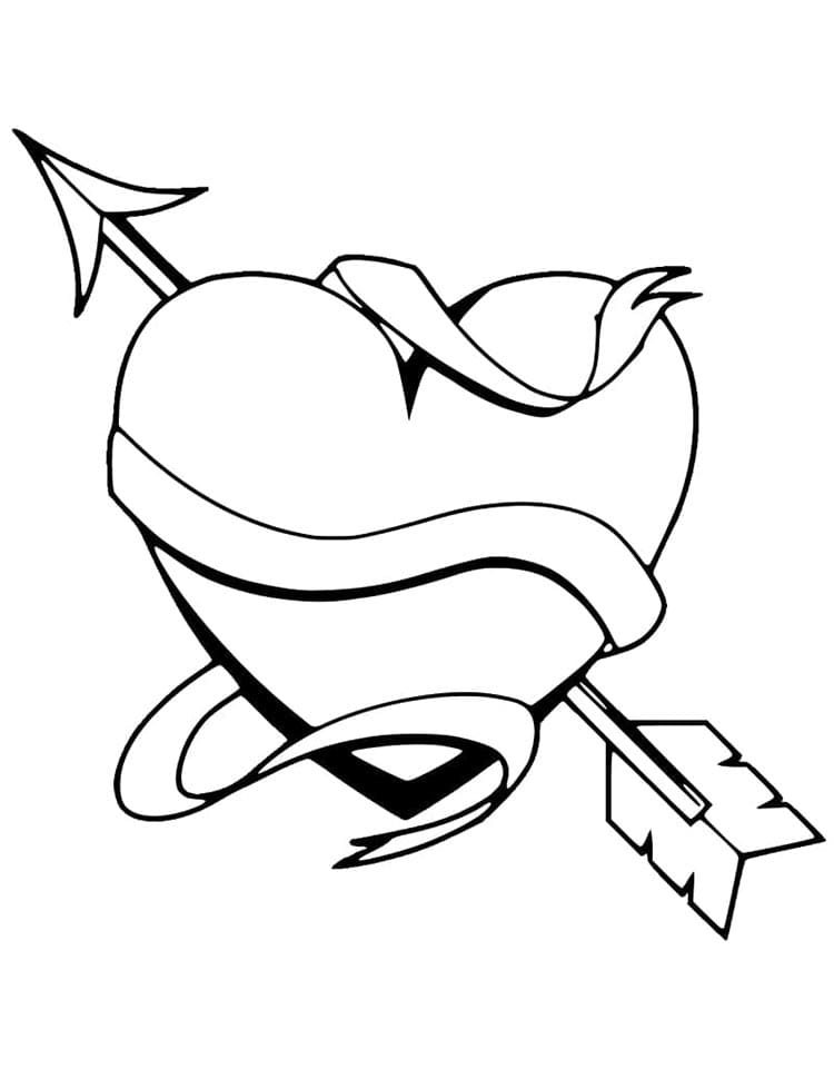 Immagine Cuore da colorare