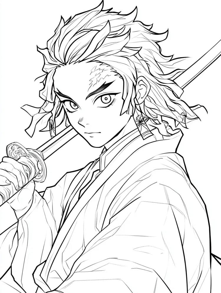 Immagine Demon Slayer da colorare