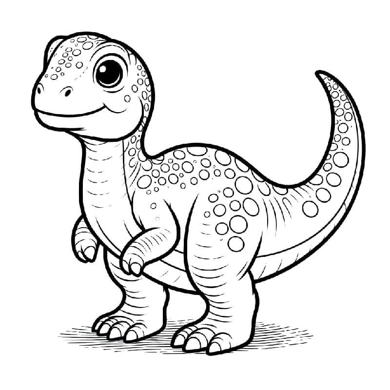 Immagine Dinosauro Gratuita da colorare