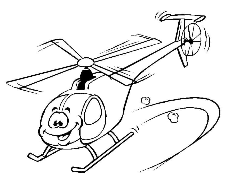 Immagine Elicottero Gratuita da colorare