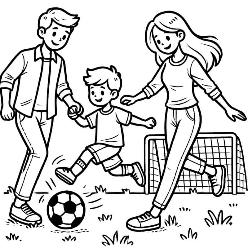 Immagine Famiglia da colorare