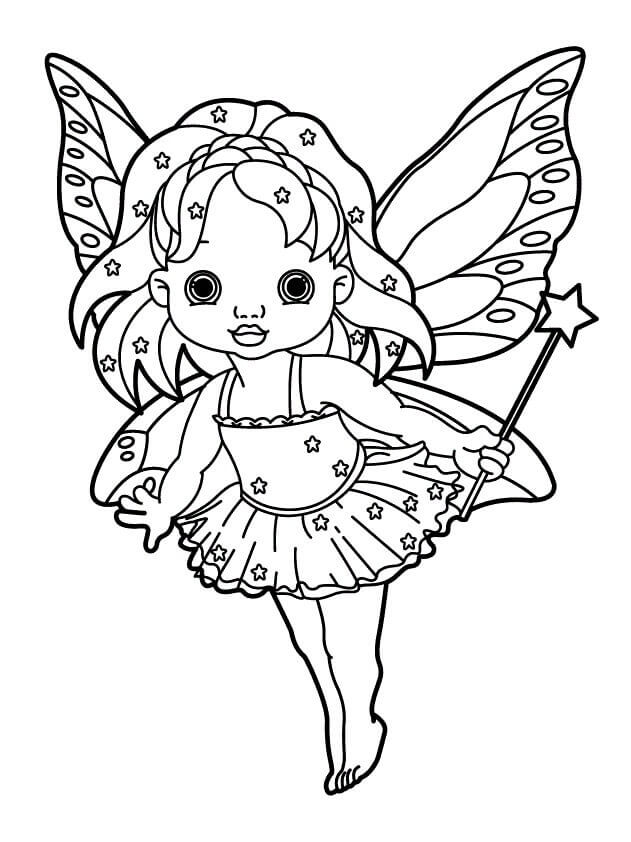 Immagine Fata da colorare