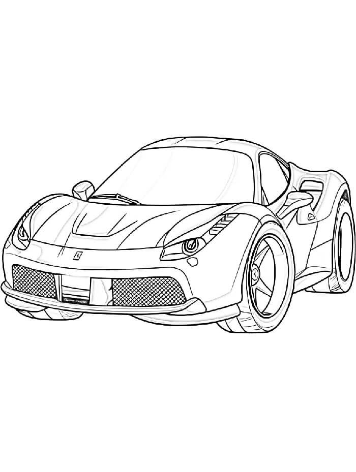 Immagine Ferrari Gratuita da colorare